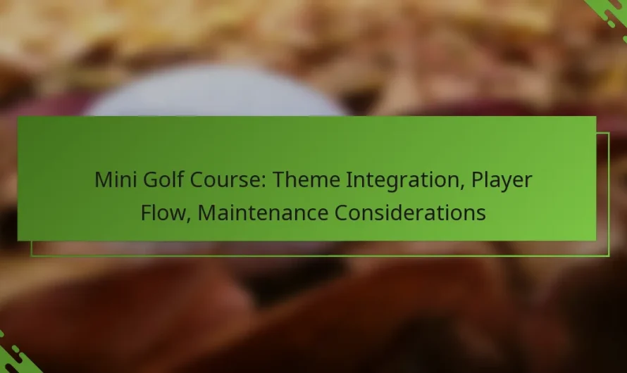 Mini golfa laukums: tēmas integrācija, spēlētāju plūsma, apkopes apsvērumi