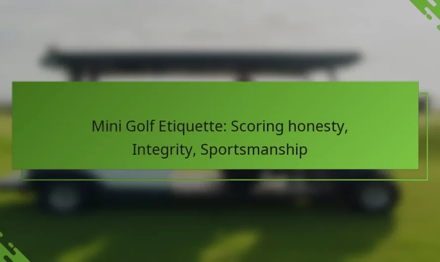 Mini golfa etiķete: punktu godīgums, integritāte, sportiskā attieksme