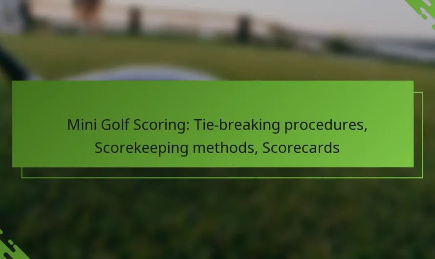 Mini golfa punktu skaitīšana: Līdzvērtīgu rezultātu noteikšanas procedūras, Punktu skaitīšanas metodes, Punktu kartes