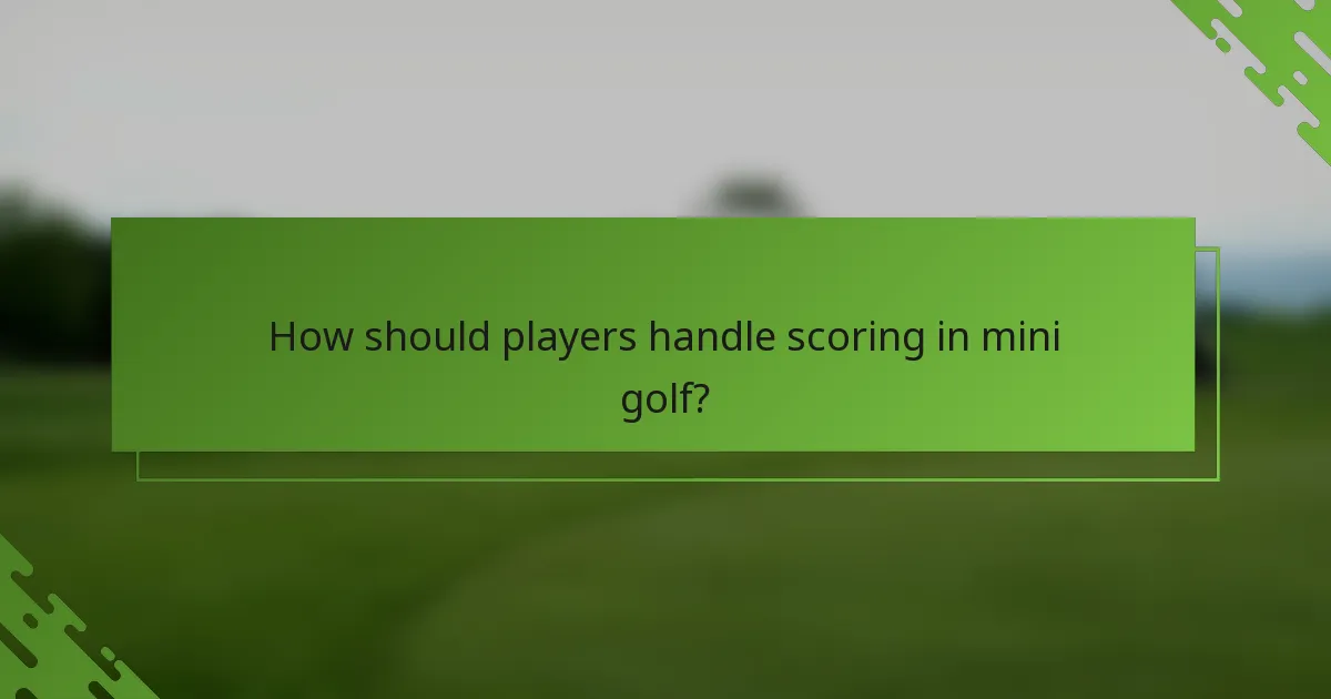 Kā spēlētājiem jārīkojas ar punktu skaitīšanu mini golfā?